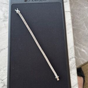 Sterling Silver Tennis Bracelet - Clear CZ Stones